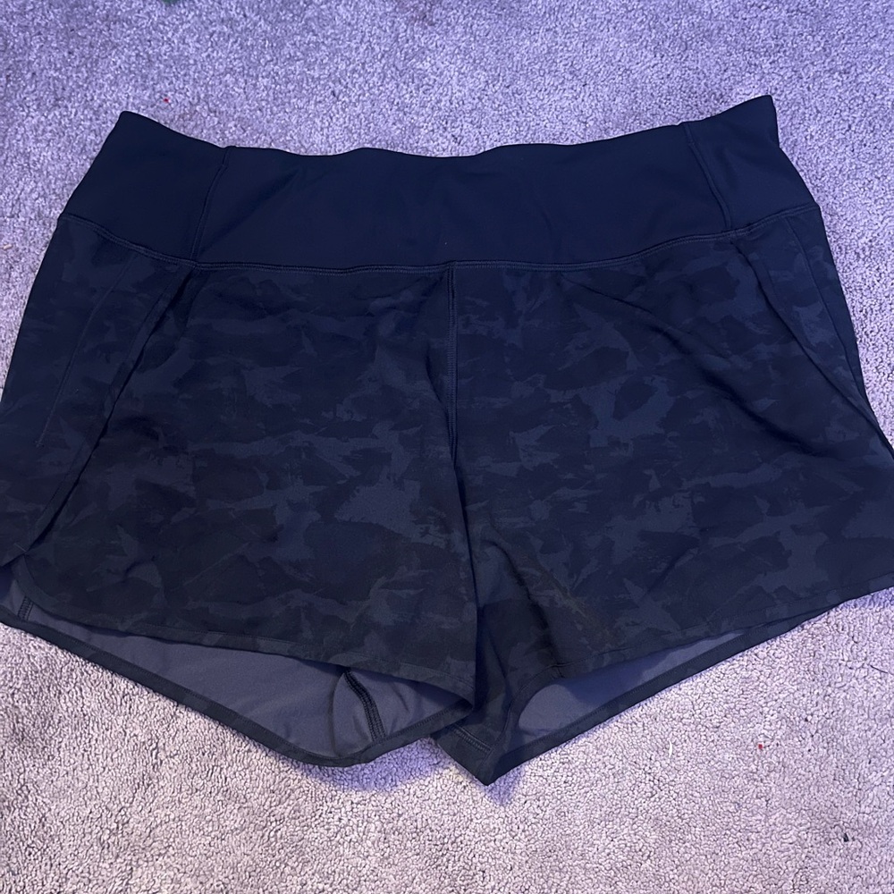 Athleta Black Athletic Shorts Moisture-Wicking Performance